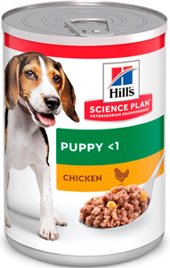Hill's science plan влажный корм с курицей для щенков для поддержания здорового роста и развития