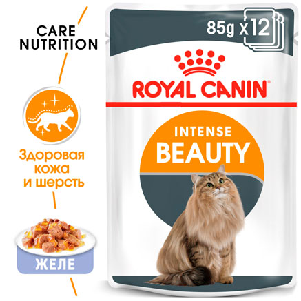 Royal canin intense beauty корм консервированный для взрослых кошек в желе