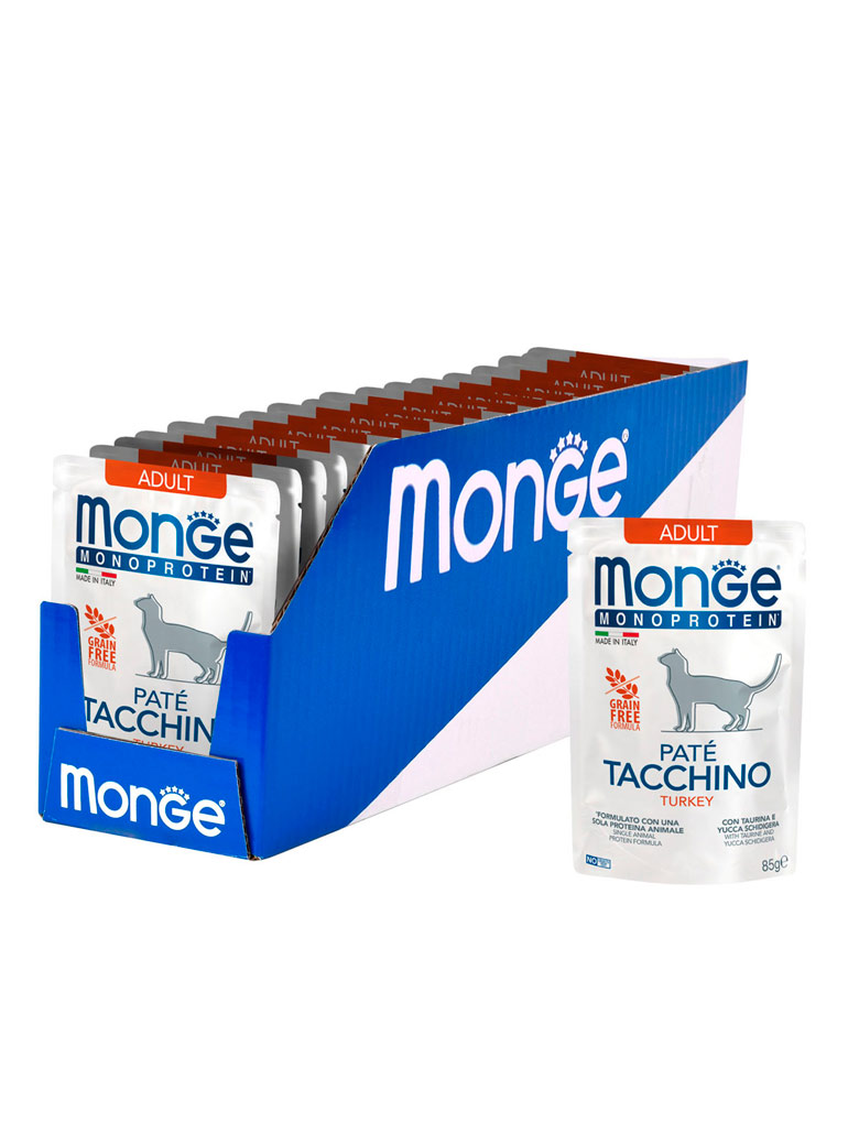 Monge cat monoprotein влажный монопротеиновый корм из индейки для взрослых кошек