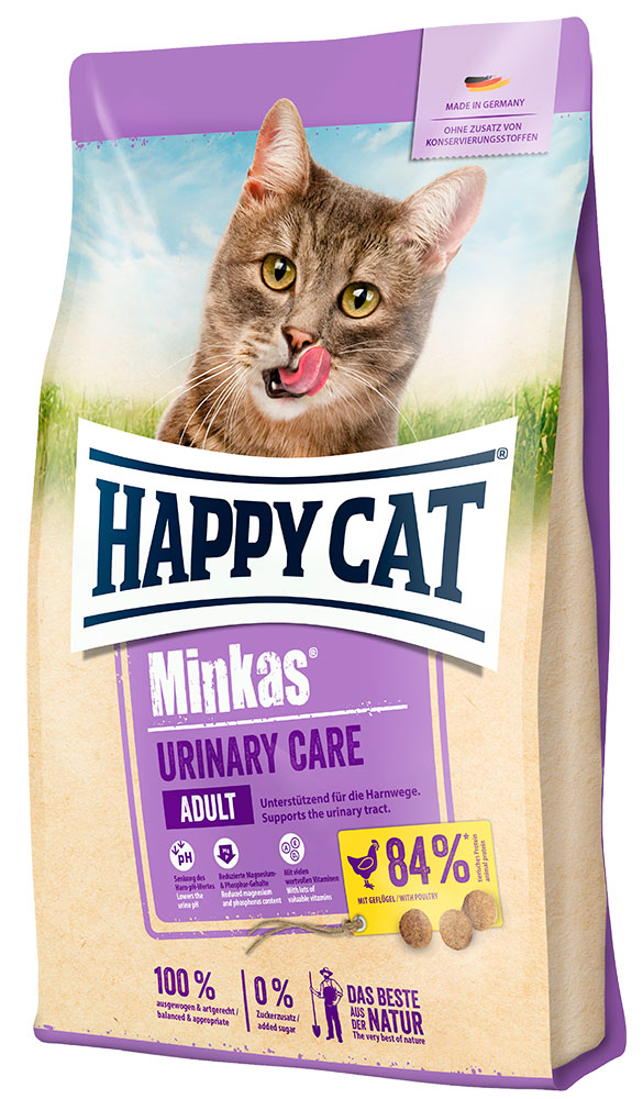 Happy cat minkas urinary care сухой корм с птицей для профилактики заболеваний мочеполовой системы у кошек