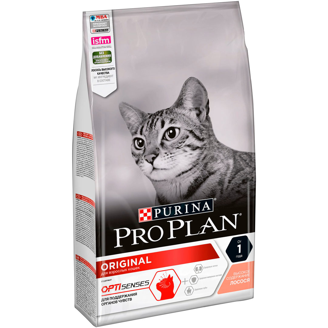 Pro plan optirental сухой корм с лососем для взрослых кошек