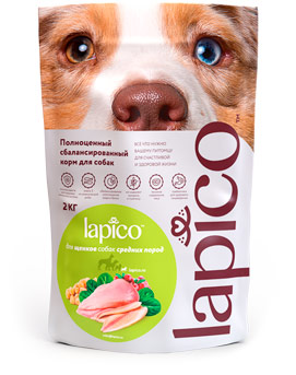 Lapico advanced сухой полнорационный корм для щенков средних пород с индейкой