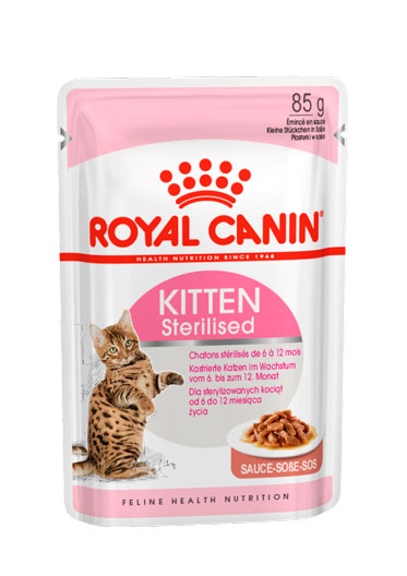 Royal canin kitten sterilised корм консервированный для стерилизованных котят до 12 месяцев, соус