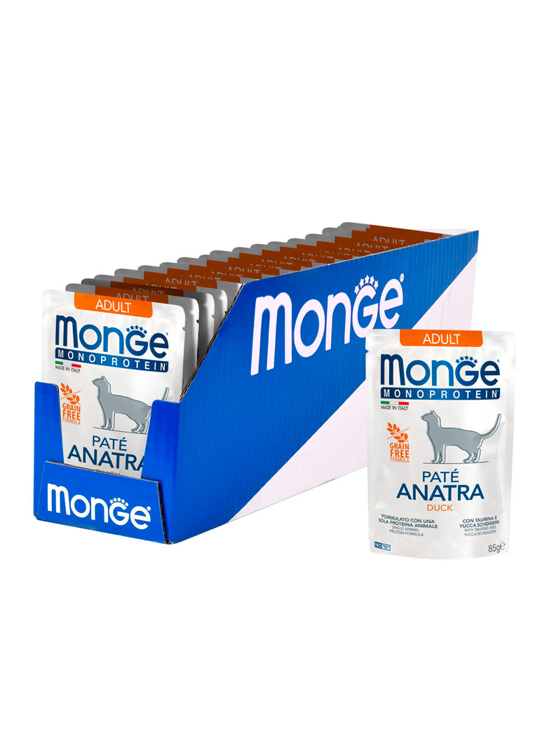 Monge cat monoprotein влажный монопротеиновый корм из утки для взрослых кошек
