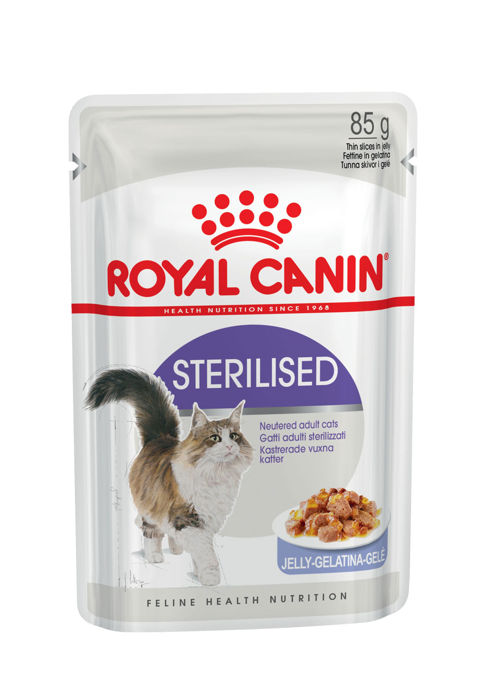 Royal canin sterilised корм консервированный для взрослых стерилизованных кошек в желе