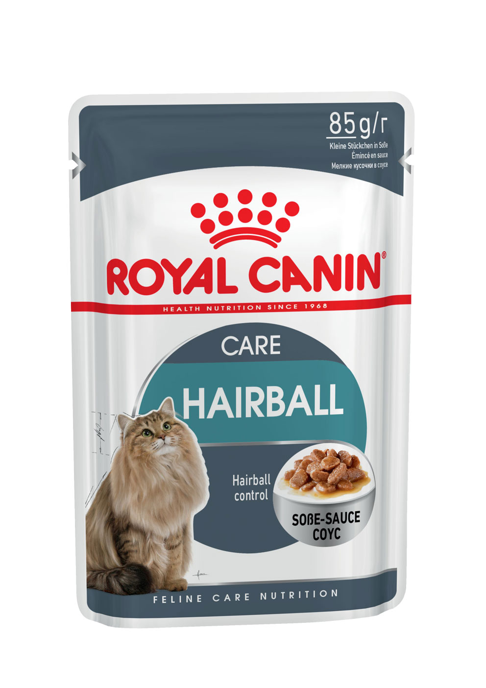 Royal canin hairball care корм консервированный для взрослых кошек в соусе для профилактики образования волосяных комочков