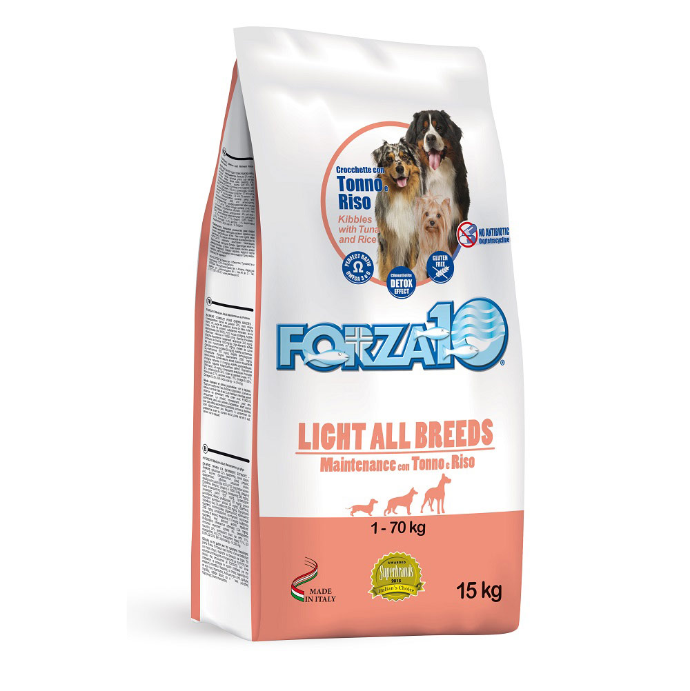 Forza10 maintenance light сухой корм с тунцом и рисом для собак всех пород с избыточным весом
