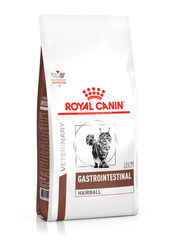 Royal canin gastrointestinal hairball корм сухой полнорационный диетический для взрослых кошек при нарушениях пищеварения, вызванного наличием волосяных комочков