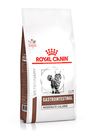 Royal canin gastrointestinal moderate calorie корм сухой полнорационный диетический для взрослых кошек, рекомендуемый при панкреатите и острых расстройствах пищеварения
