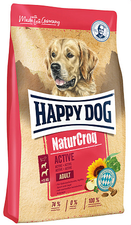 Happy dog active полнорационный сухой корм для активных собак всех пород