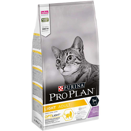 Pro plan optilight сухой корм с индейкой для взрослых кошек с избыточным весом и склонных к полноте