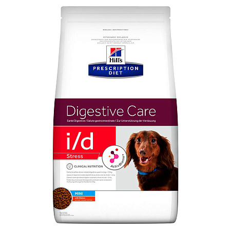 Hill's prescription diet i/d stress mini digestive care сухой корм для собак мелких пород с курицей при расстройствах жкт вызванных стрессом