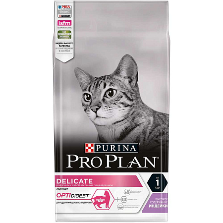 Pro plan optirental сухой корм с высоким содержанием индейки для взрослых кошек с чувствительным пищеварением или особыми предпочтениями в еде