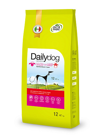 Dailydog adult small breed сухой корм с ягненком и говядиной для взрослых собак мелких пород