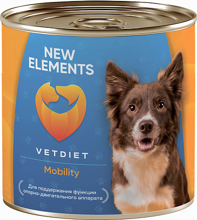 New Elements VETDIET Mobility Диетический консервированный корм для собак «Паштет из морской рыбы» для поддержания функции опорно-двигательного аппарата