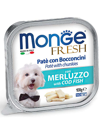 Monge dog fresh влажный корм с треской для собак