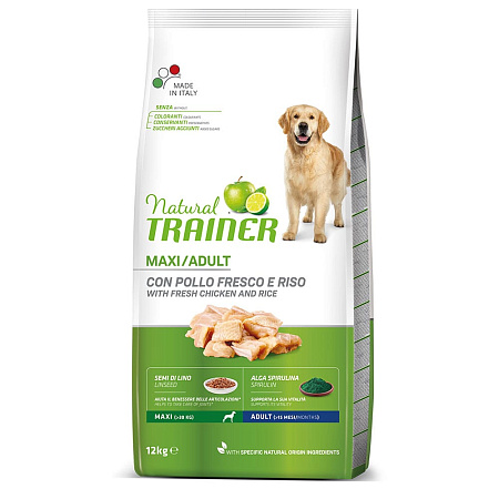 Trainer Natural сухой корм с курицей и рисом для взрослых собак крупных пород
