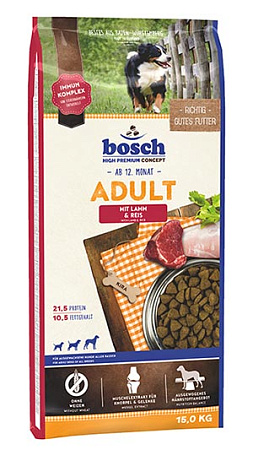 Bosch adult сухой корм с ягнёнком и рисом для собак