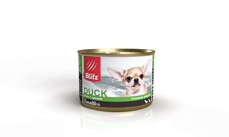 Blitz консервы полнорационные с уткой и цукини для собак всех пород и возрастов