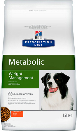 Hill's prescription diet metabolic weight management сухой корм для собак с курицей для контроля веса