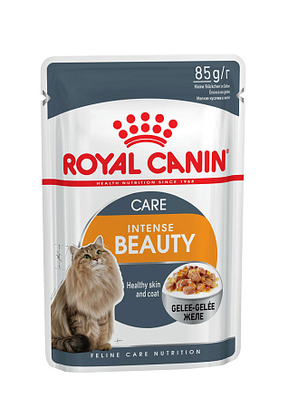 Royal canin intense beauty корм консервированный для взрослых кошек в желе