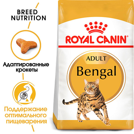 Royal canin bengal adult корм сухой сбалансированный для взрослых бенгальских кошек от 12 месяцев