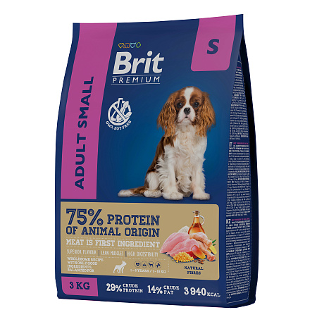 Brit Premium Dog Adult Small для взрослых мелких пород с курицей