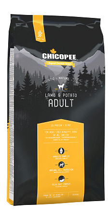 Chicopee hnl adult lamb & potato корм для взрослых собак с ягненком и картофелем