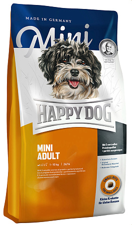 Happy dog mini adult полнорационный сухой корм для взрослых собак мелких пород