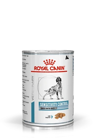 Royal Canin Sensitivity Control Canine Duck with Rice корм консервированный полнорационный диетический (утка и рис) для взрослых собак, применяемый при пищевой аллергии или пищевой непереносимости, паштет
