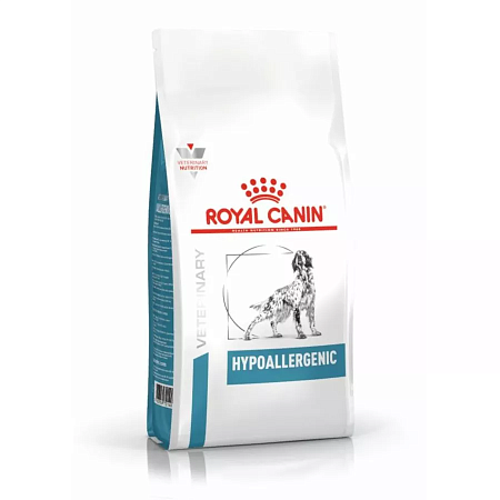 Royal Canin Hypoallergenic корм сухой полнорационный диетический для взрослых собак, применяемый при пищевой аллергии или пищевой непереносимости