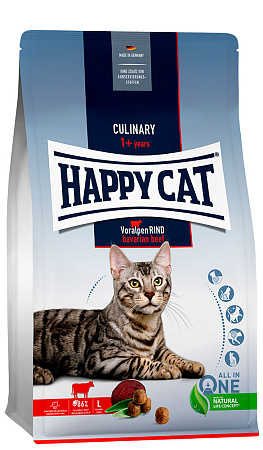 Happy cat supreme culinary сухой корм с альпийской говядиной для взрослых кошек