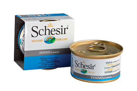Schesir консервы с тунцом в собственном соку для взрослых кошек