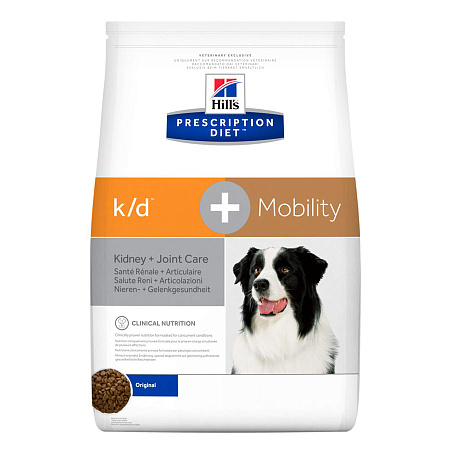 Hill's prescription diet k/d + mobility kidney + joint care сухой корм для собак для поддержания здоровья почек и суставов
