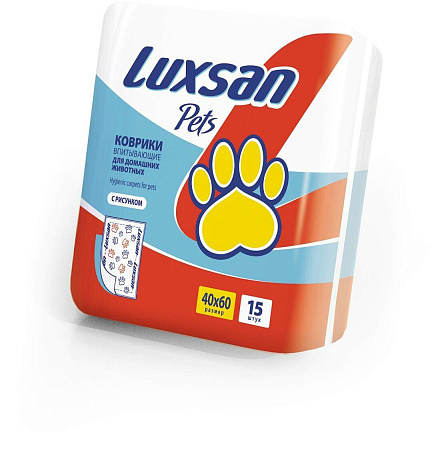 Luxsan pets коврики для домашних животных 40х60, уп. 15шт
