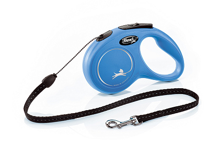 Flexi new classic рулетка-трос синяя для собак