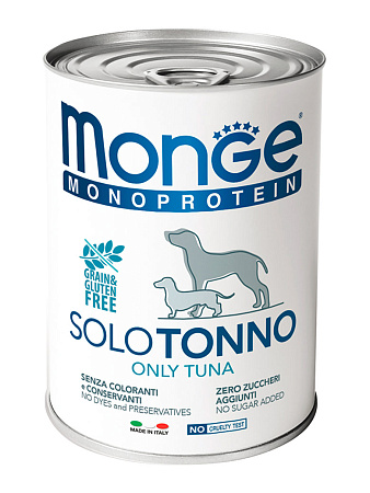 Monge dog monoprotein влажный корм монопротеиновый из тунца для собак