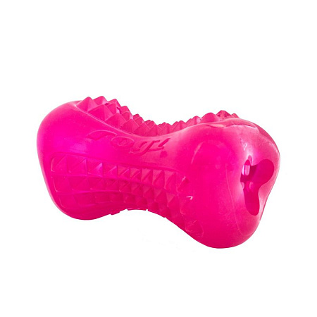 Rogz yumz игрушка для собак, косточка массажная для десен, розовый