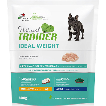 Trainer Natural Ideal weight сухой корм c белым мясом для взрослых собак мелких и миниатюрных пород с избыточным весом