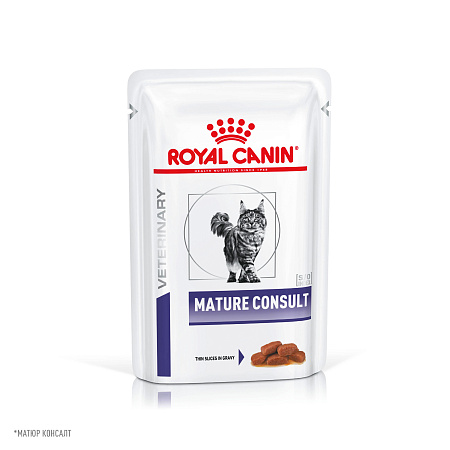Royal canin mature consult корм консервированный полнорационный диетический для котов и кошек старше 7 лет, не имеющих видимых признаков старения, кусочки в соусе