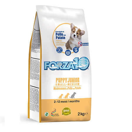 Forza10 puppy junior сухой корм с итальянской курицей и картофелем для щенков средних и крупных пород