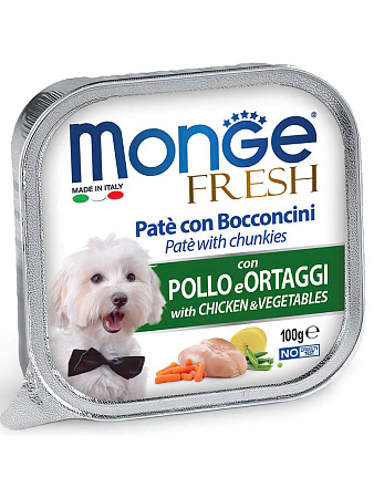 Monge dog fresh влажный корм с курицей и овощами для собак