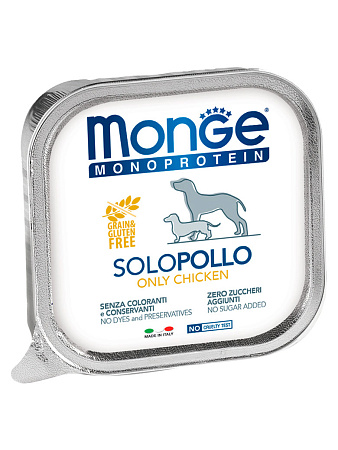Monge dog monoprotein влажный корм монопротеиновый из курицы для собак