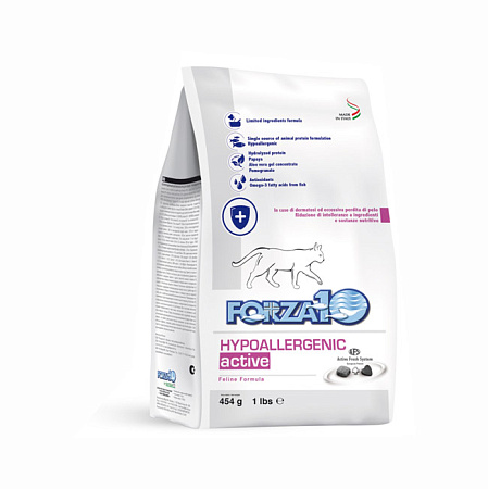 Forza10 hypoallergenic active сухой гипоаллергенный корм для кошек с деликатным пищеварением