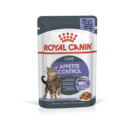 Royal canin appetite control care корм консервированный полнорационный сбалансированный для взрослых кошек - рекомендуется для контроля выпрашивания корма (в желе)