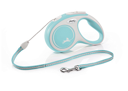 Flexi new comfort рулетка-трос голубая для собак