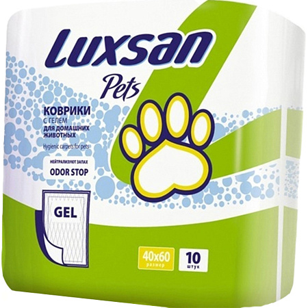 Luxsan pets premium коврики с гелем для домашних животных 40х60, уп.10 шт.