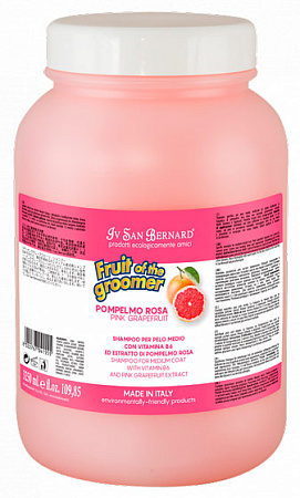 Iv san bernard fruit of the grommer pink grapefruit шампунь для шерсти средней длины с витаминами
