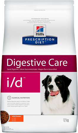 Hill's prescription diet i/d digestive care сухой диетический корм с курицей для собак при расстройствах пищеварения и жкт