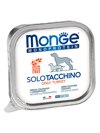 Monge dog monoprotein влажный корм из индейки для собак